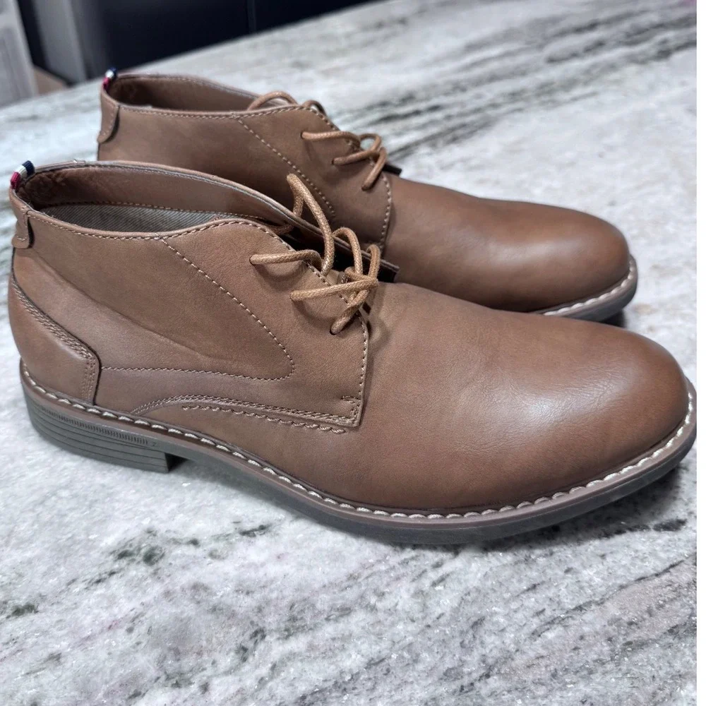 Saddlebred Chukka Boots Faux Leather Brown Mens 8.5 Business Casual Classic